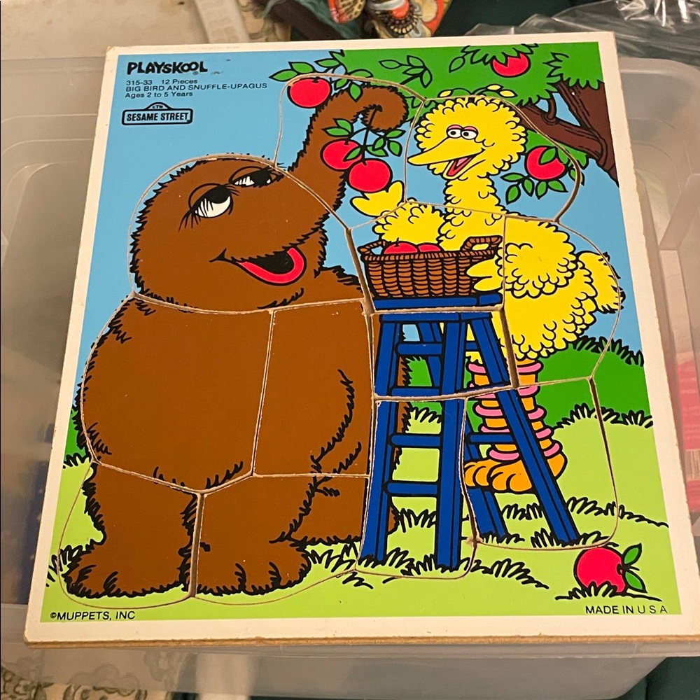 Playskool Sesame Street Puzzle with Big Bird and Snuffleupagus
